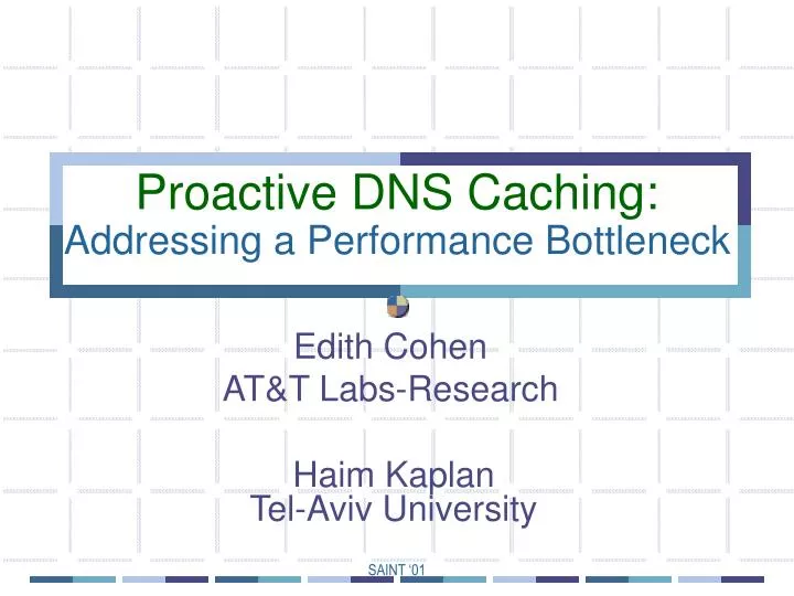 proactive dns caching addressing a performance bottleneck