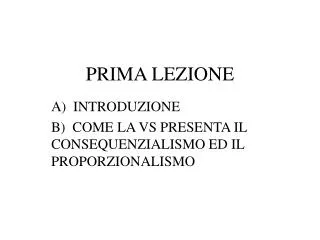 prima lezione