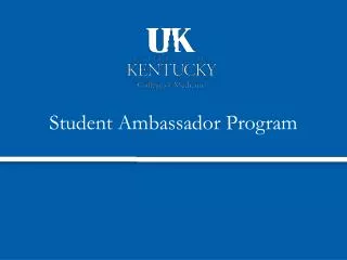 Student Ambassador Program