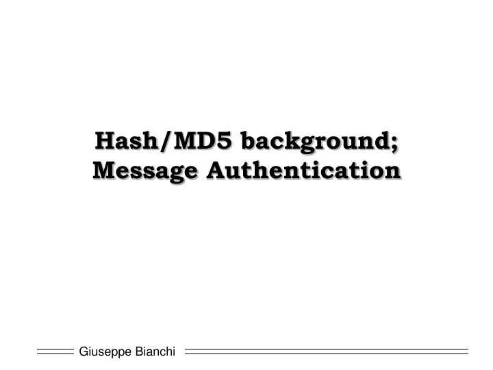 hash md5 background message authentication
