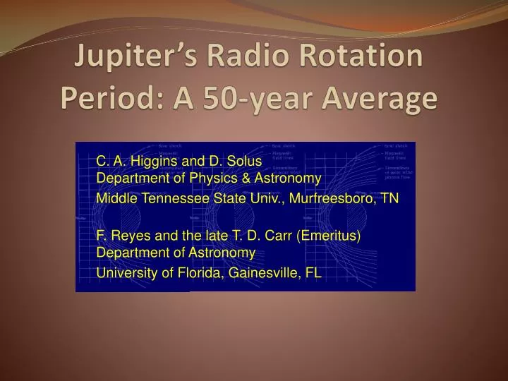 jupiter s radio rotation period a 50 year average