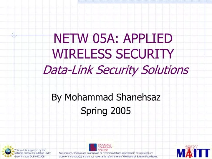 netw 05a applied wireless security data link security solutions
