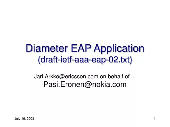 diameter eap application draft ietf aaa eap 02 txt