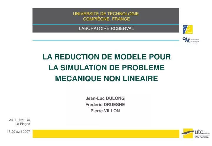 la reduction de modele pour la simulation de probleme mecanique non lineaire