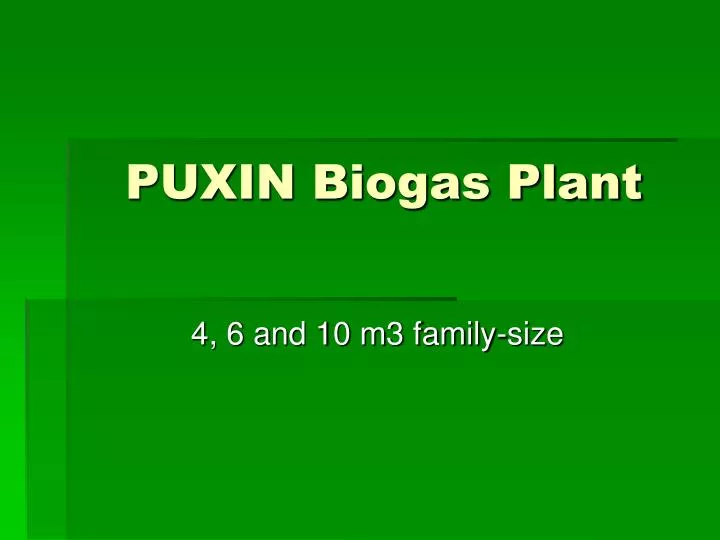 puxin biogas plant