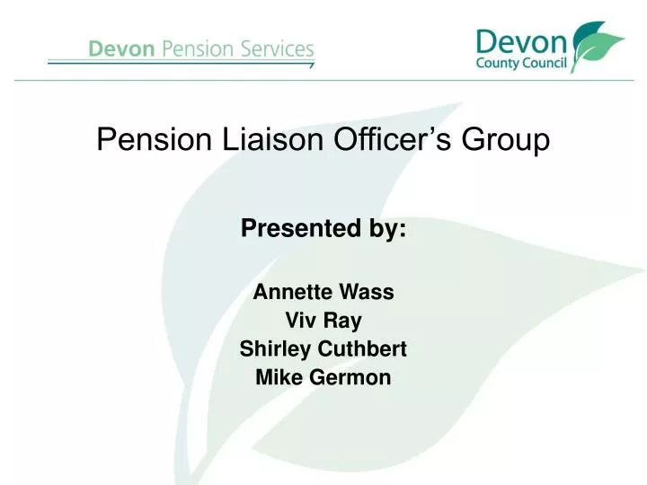 pension liaison officer s group
