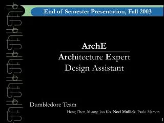 ArchE Arch itecture E xpert Design Assistant