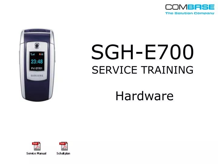 sgh e700 service training hardware