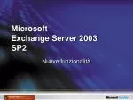 Microsoft Exchange Server 2003 SP2 - slide 1