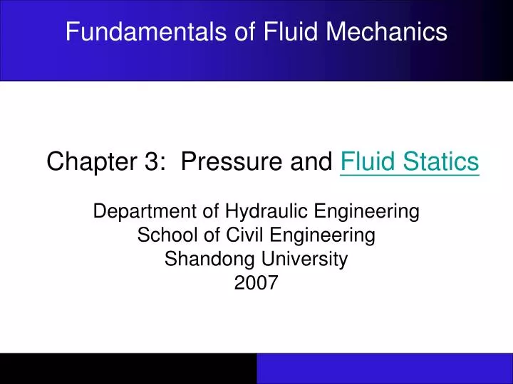 chapter 3 pressure and fluid statics