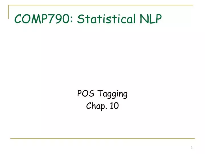comp790 statistical nlp
