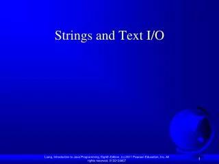 Strings and Text I/O