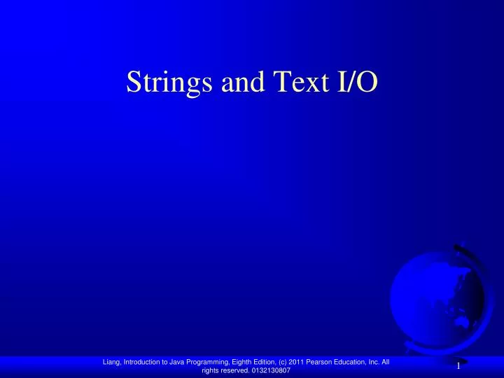 strings and text i o