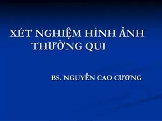 x t nghi m h nh nh th ng qui