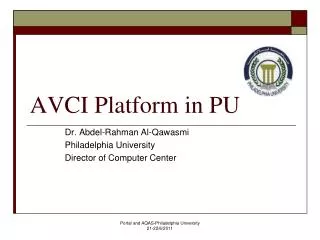 AVCI Platform in PU