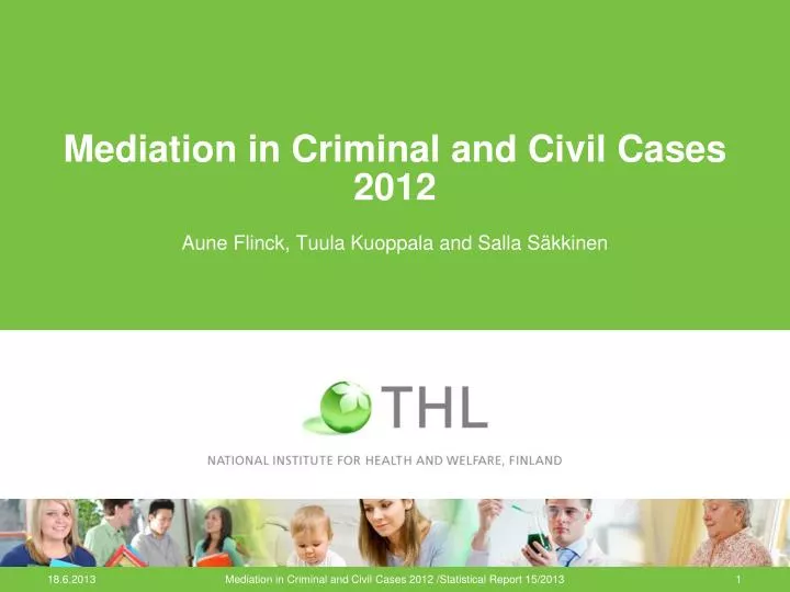 mediation in criminal and civil cases 2012