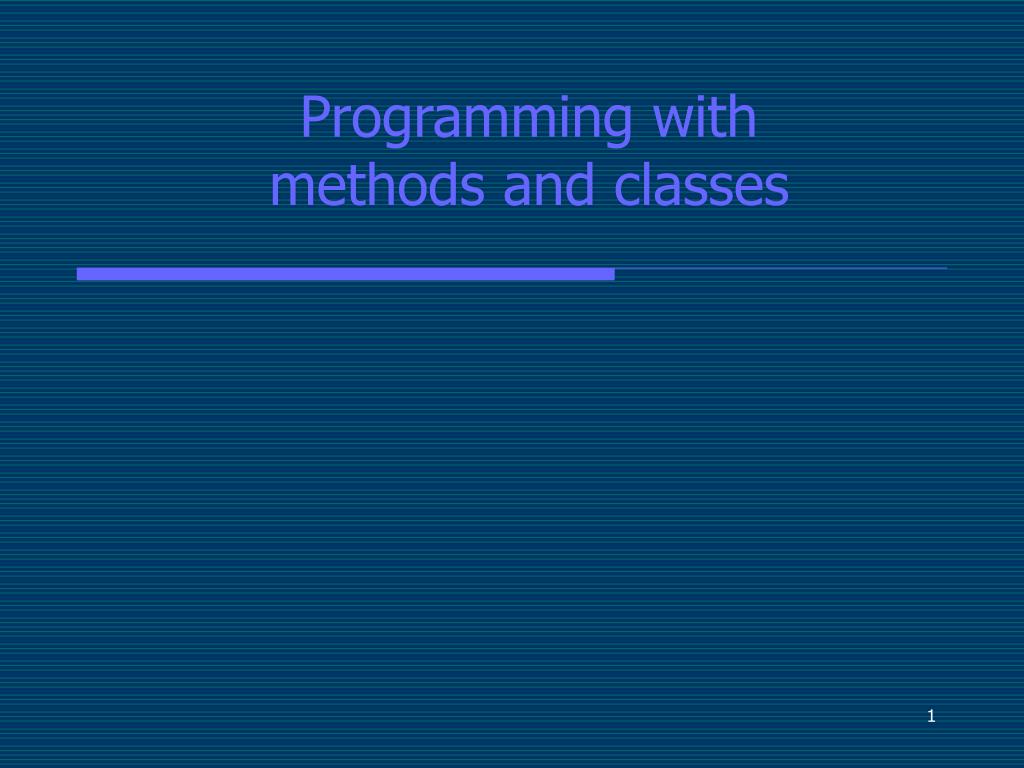 PPT - Java Programming Methods & Classes Conversion Implementation ...