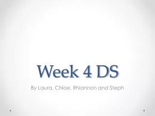 Week 4 DS