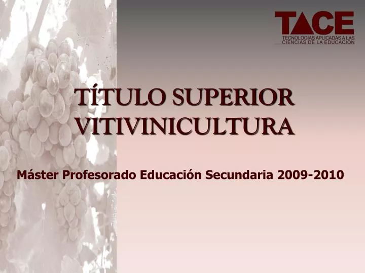 t tulo superior vitivinicultura