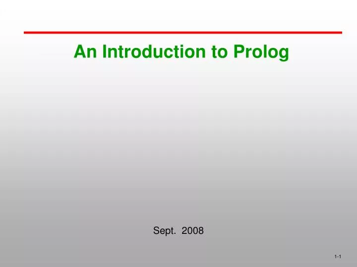 an introduction to prolog
