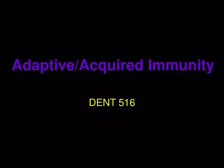 adaptive acquired immunity