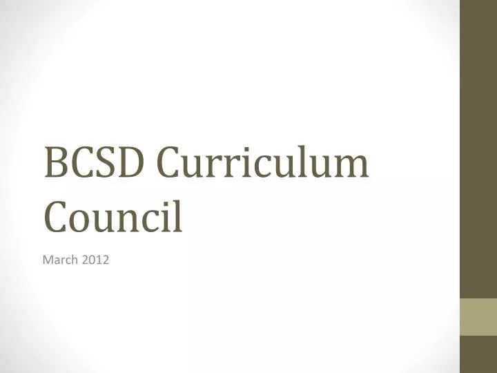 bcsd curriculum council