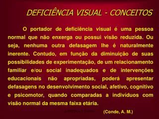 defici ncia visual conceitos