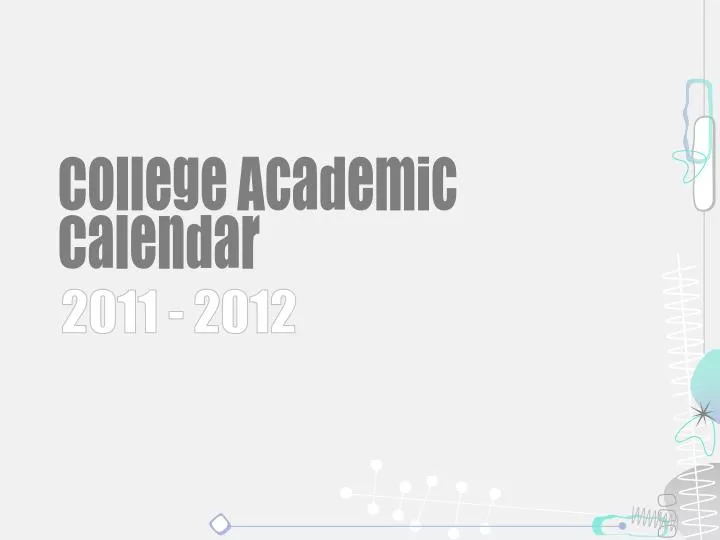 college academic calendar
