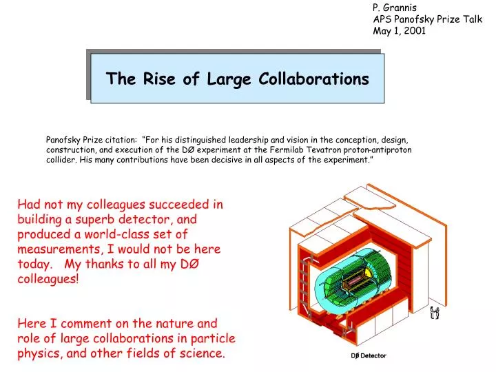 the rise of large collaborations