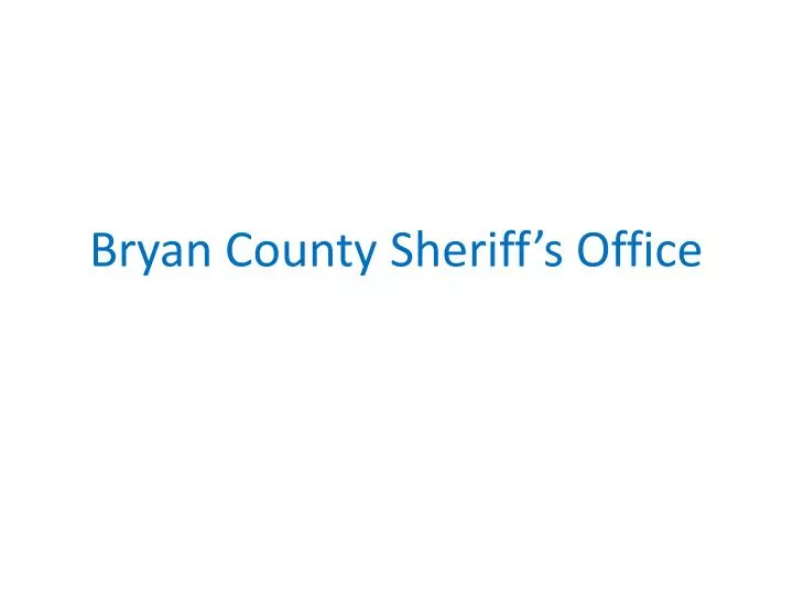 bryan county sheriff s office