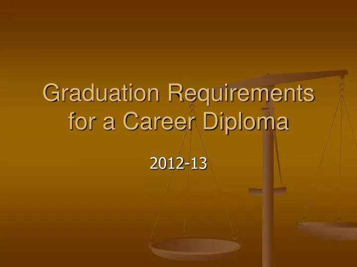 graduation requirements for a career diploma
