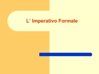 l imperativo formale