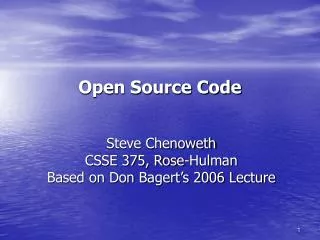 Open Source Code