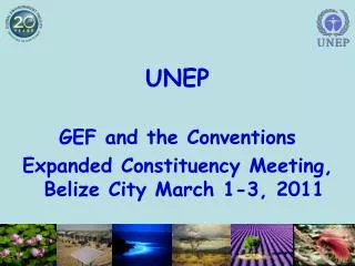 UNEP GEF and the Conventions Expanded Constituency Meeting, Belize City March 1-3, 2011