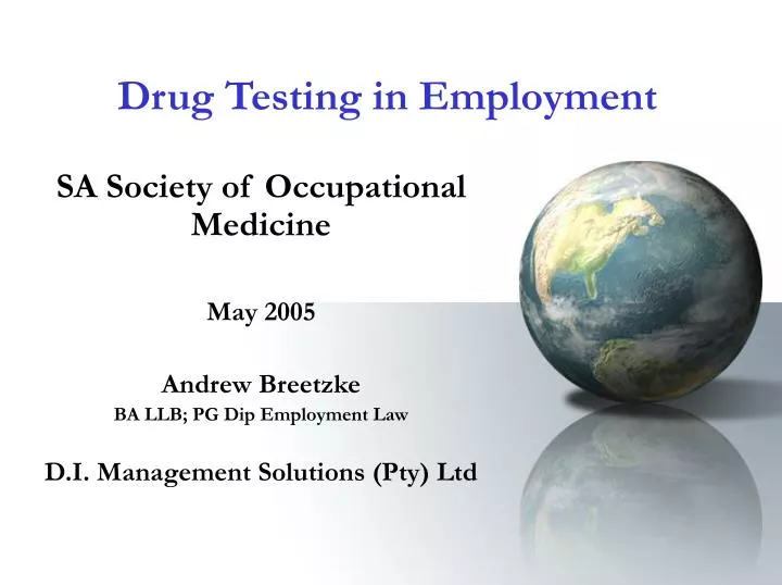 drug testing in employment