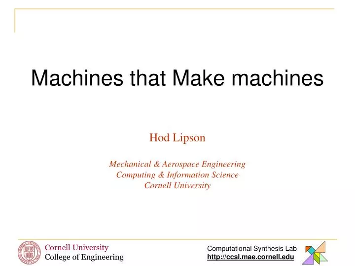 machines that make machines