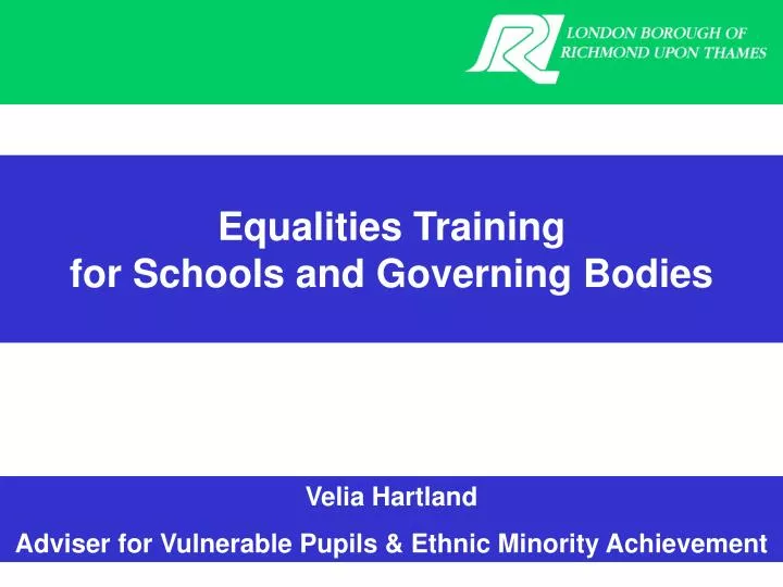 equalities training for schools and governing bodies