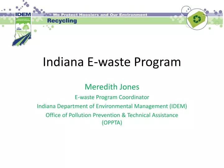 indiana e waste program
