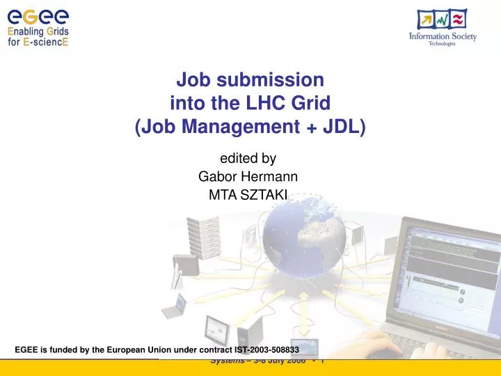 job submission into the lhc grid job management jdl