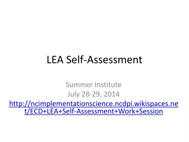 lea self assessment