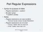 Perl Regular Expressions - slide 1