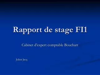 rapport de stage fi1