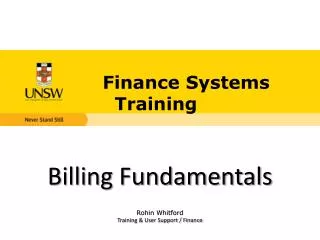 Finance Systems Training