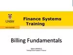 Finance Systems Training - slide 1