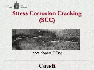 Stress Corrosion Cracking (SCC)