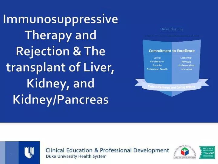 immunosuppressive therapy and rejection the transplant of liver kidney and kidney pancreas