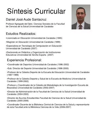 s ntesis curricular