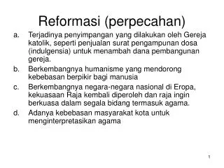 reformasi perpecahan