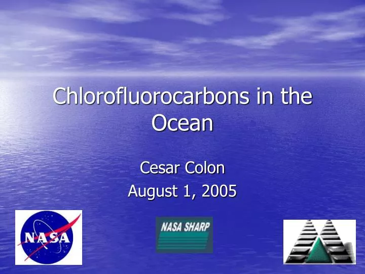 chlorofluorocarbons in the ocean