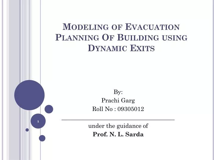 modeling of evacuation planning of building using dynamic exits